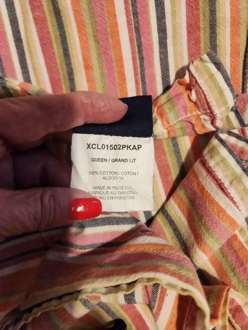 Dockers Striped 100% Cotton Queen Size Sheets Set